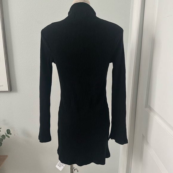 ASOS Black Ribbed Mini Dress - Picture 6 of 8